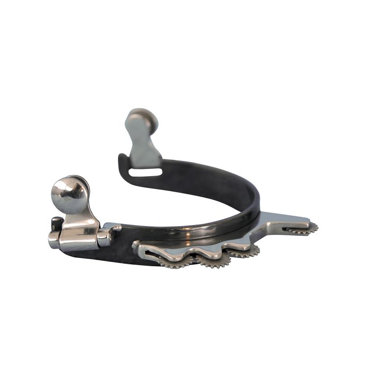 BLACK BUMPER SPURS W/HORIZONTAL ROWELS