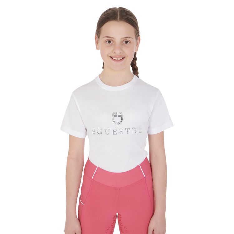 Girls' slim fit T-shirt glitter print