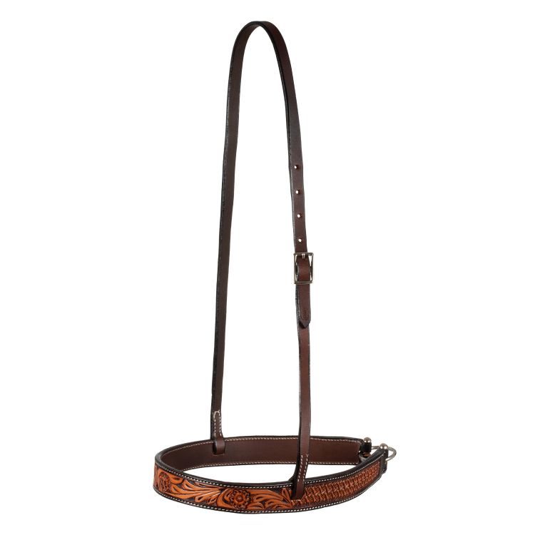 WESTERN NOSEBAND WITH FLORAL TOOLING