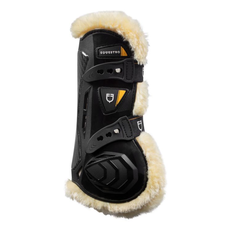 Synthetic sheepskin quick release tendon boots
