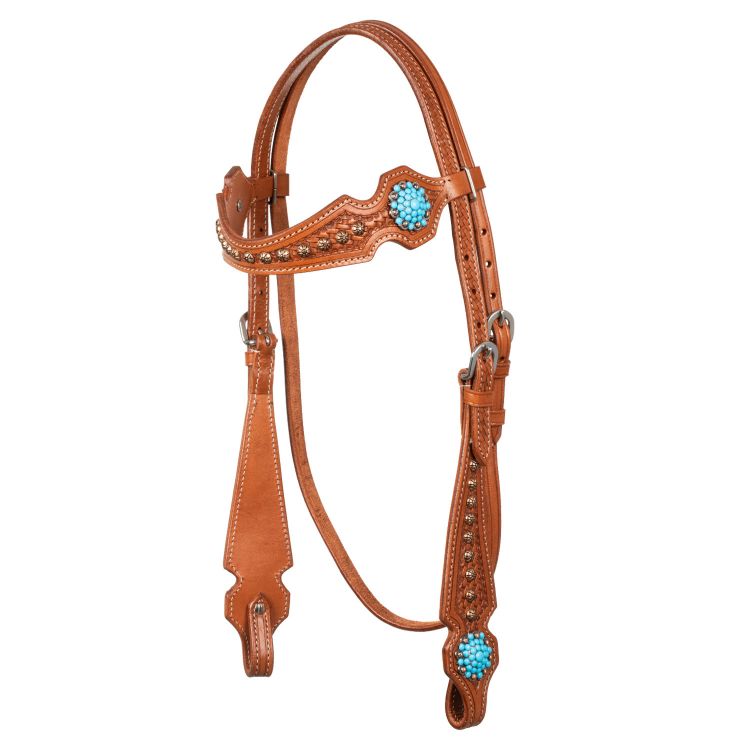 WESTERN BRIDLE WITH BLUE STONES