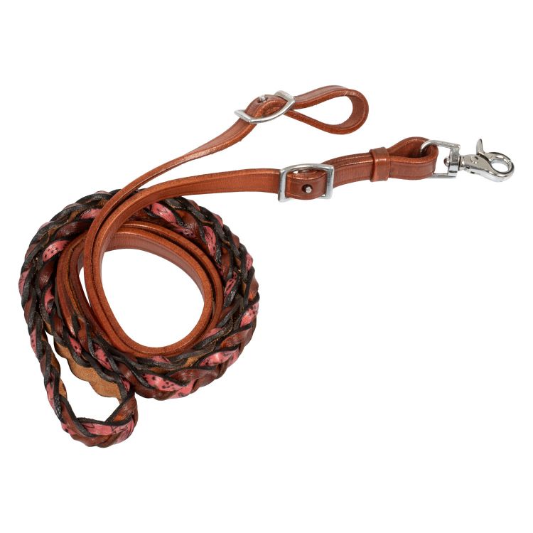 Braided leather decorations reins
