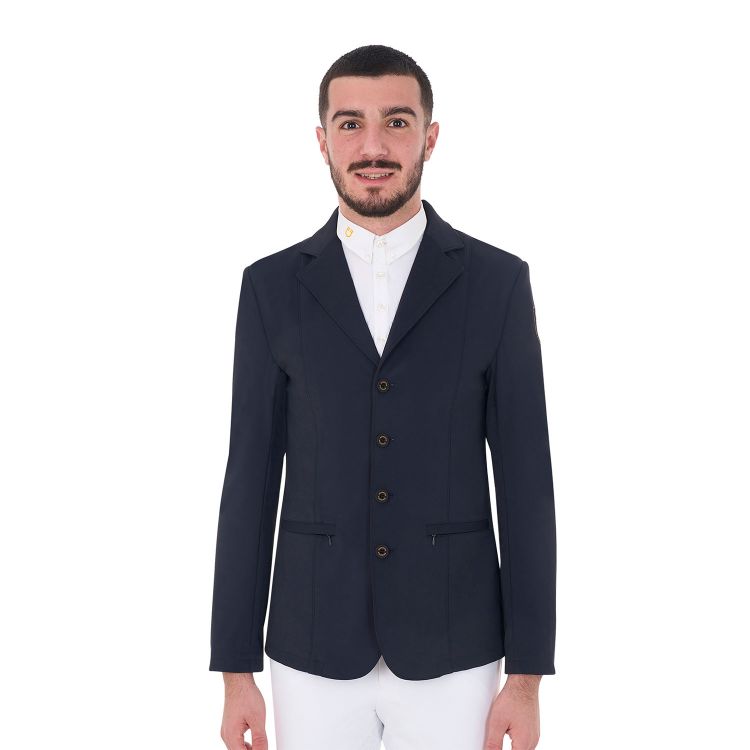 Men's competition jacket with contrasting embroidered logo