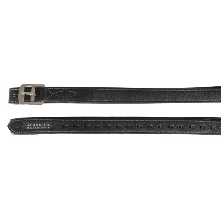 Calfskin stirrup leathers internal reinforcement