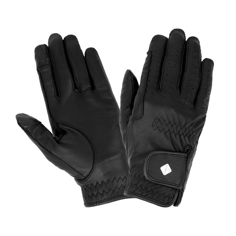 CLASSIC LEATHER RIDING GLOVES BLACK