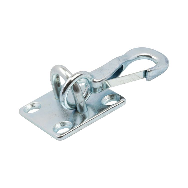 SPRING SNAP HOOK ON WALL PLATE