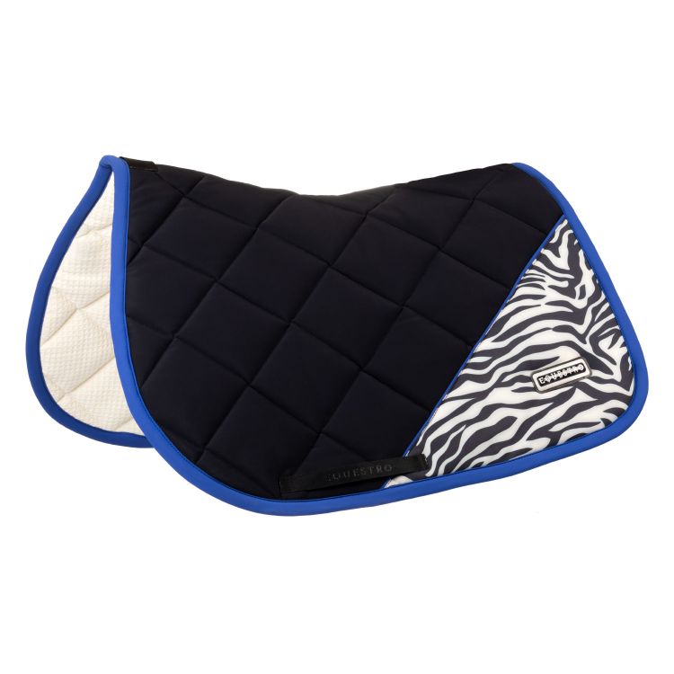 Jumping saddle pad in technical fabric with zebra insert