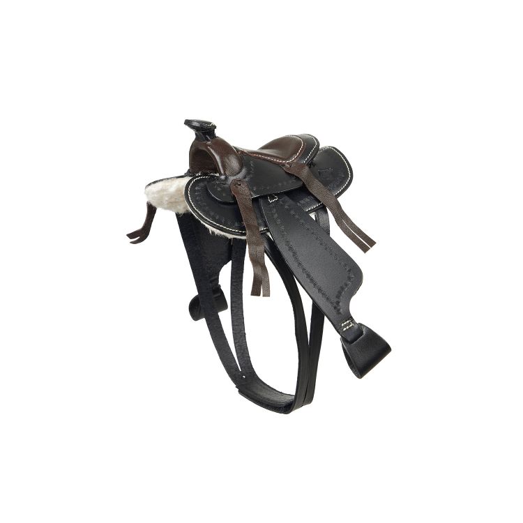 TOY PONY WESTERN SADDLE BLACK