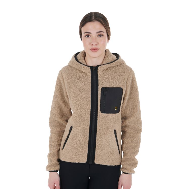 Women's sweatshirt in fleece with front pocket