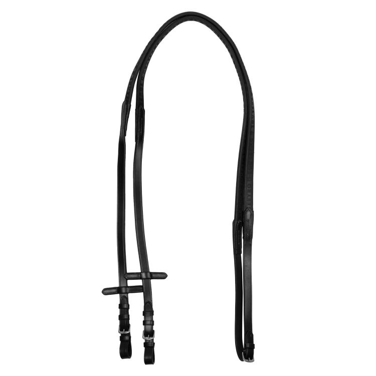 SOLID LETTERING GRIP RUBBER REINS SILVER FITTING