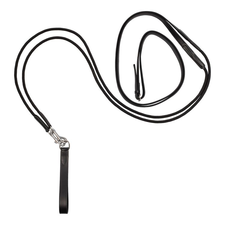 Double leather and nylon draw reins