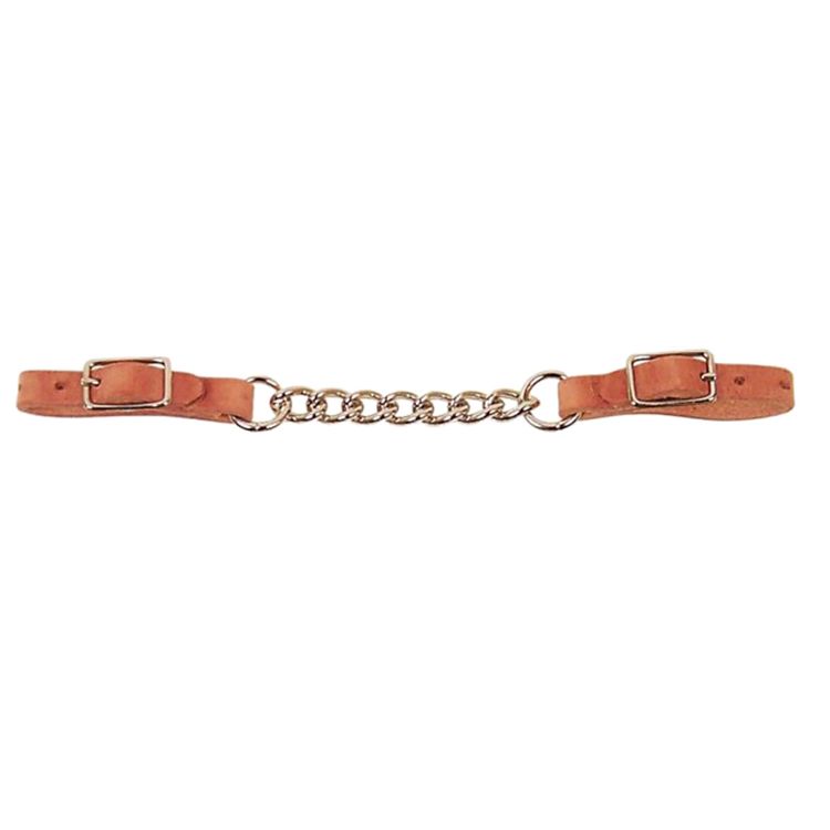 CURB LEATHER SINGLE CHAIN