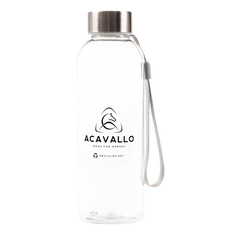 Clear RPET recycled plastic water bottle