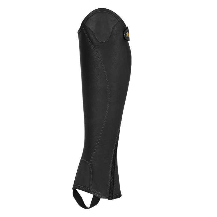 Unisex soft leather gaiters with side zip