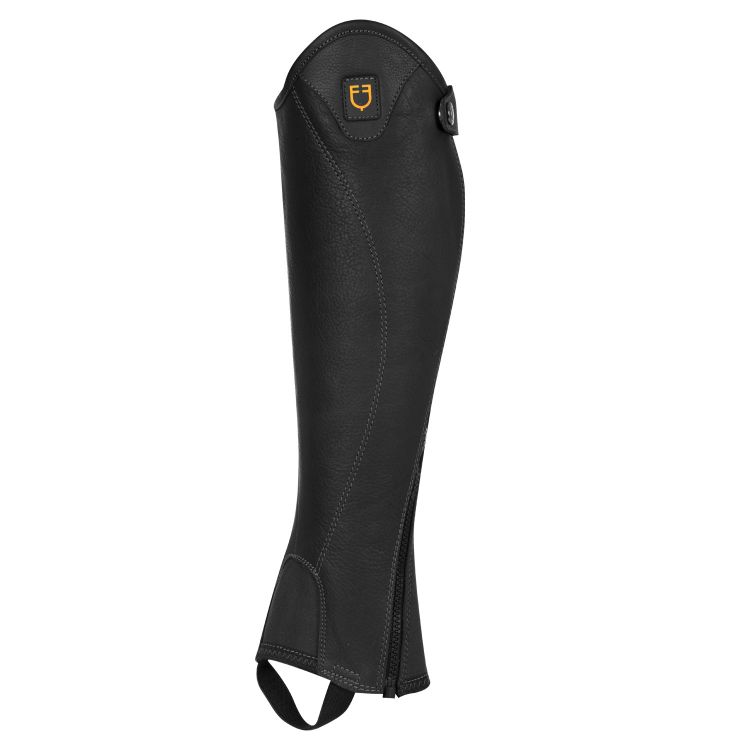 Unisex soft leather gaiters with side zip