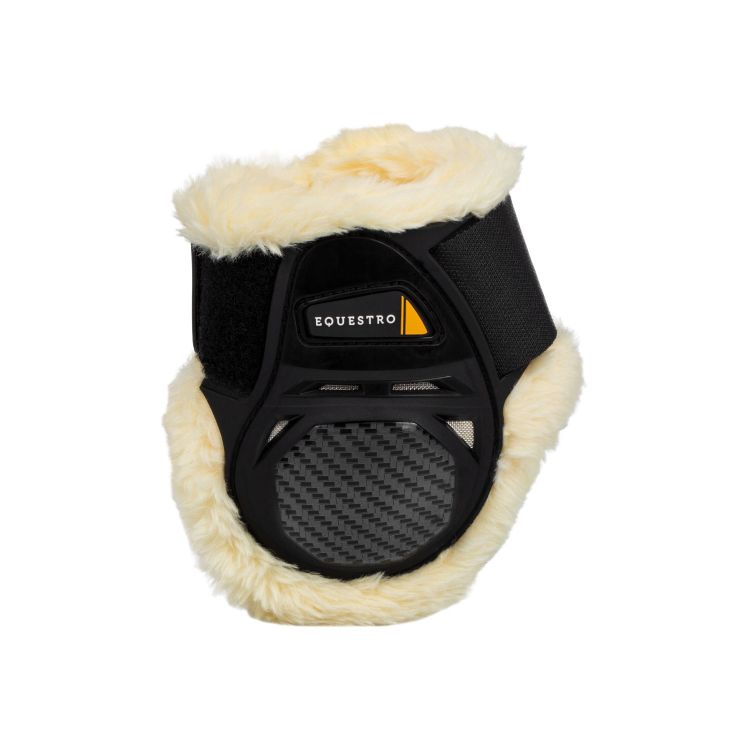 Spider Man fetlock boots with natural synthetic sheepskin