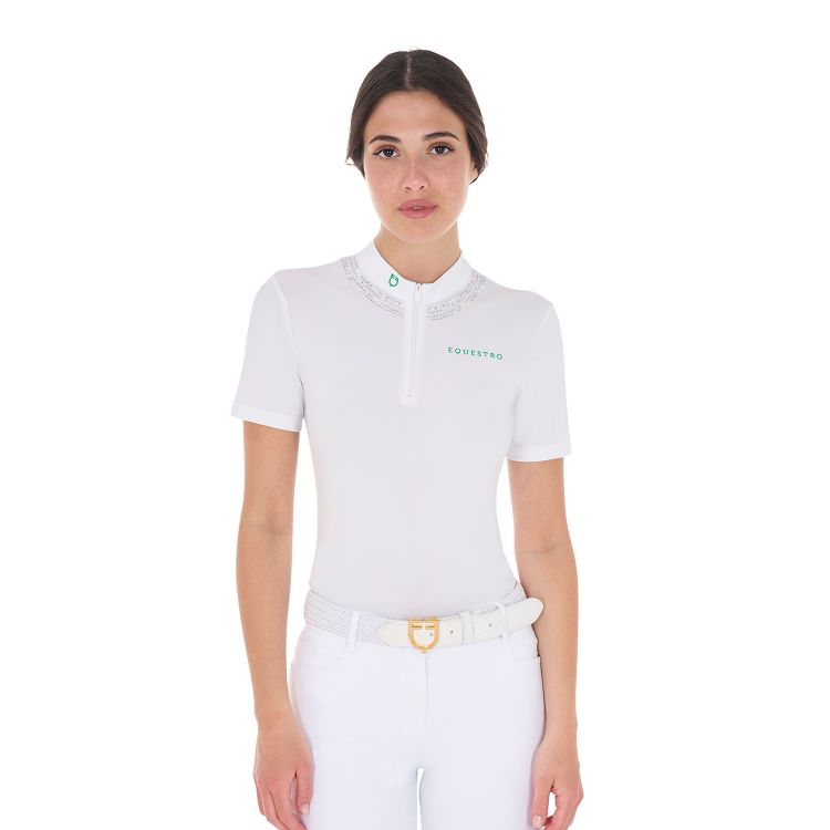 WOMEN'S STRASS TRAINING/COMPETITION POLO SHIRT W/SLEEVES